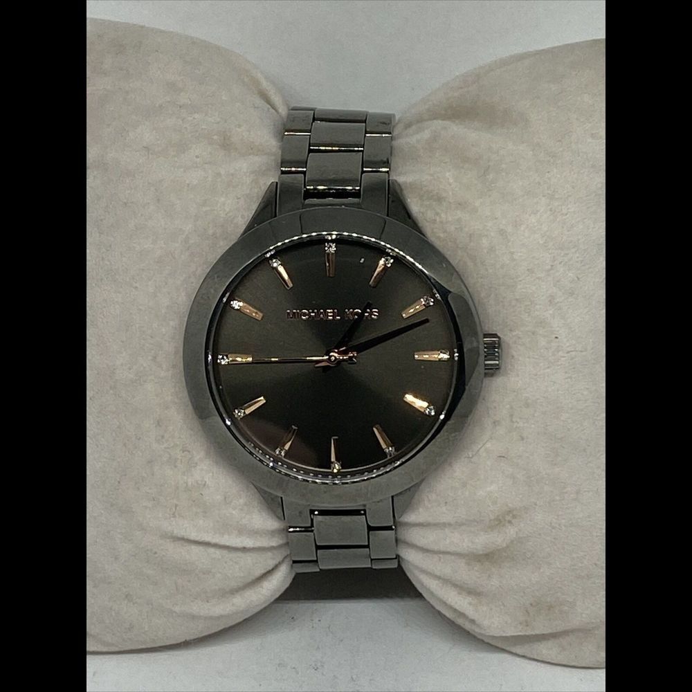 Michael Kors MK3537 Unisex Black Stainless Steel Analog Dial Quartz Watch MP792